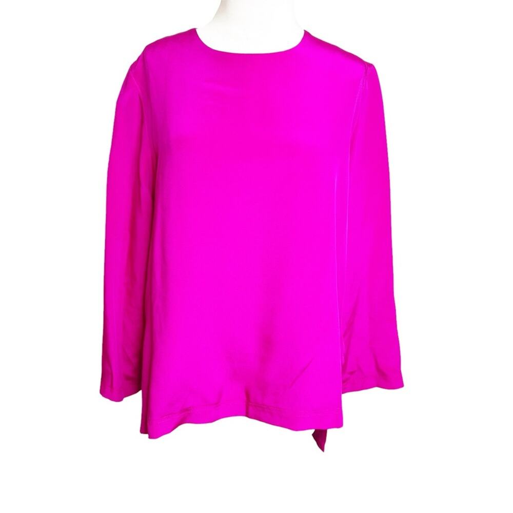 Catherine Regehr VANCOUVER pink silk blouse long sleeve Sz XL